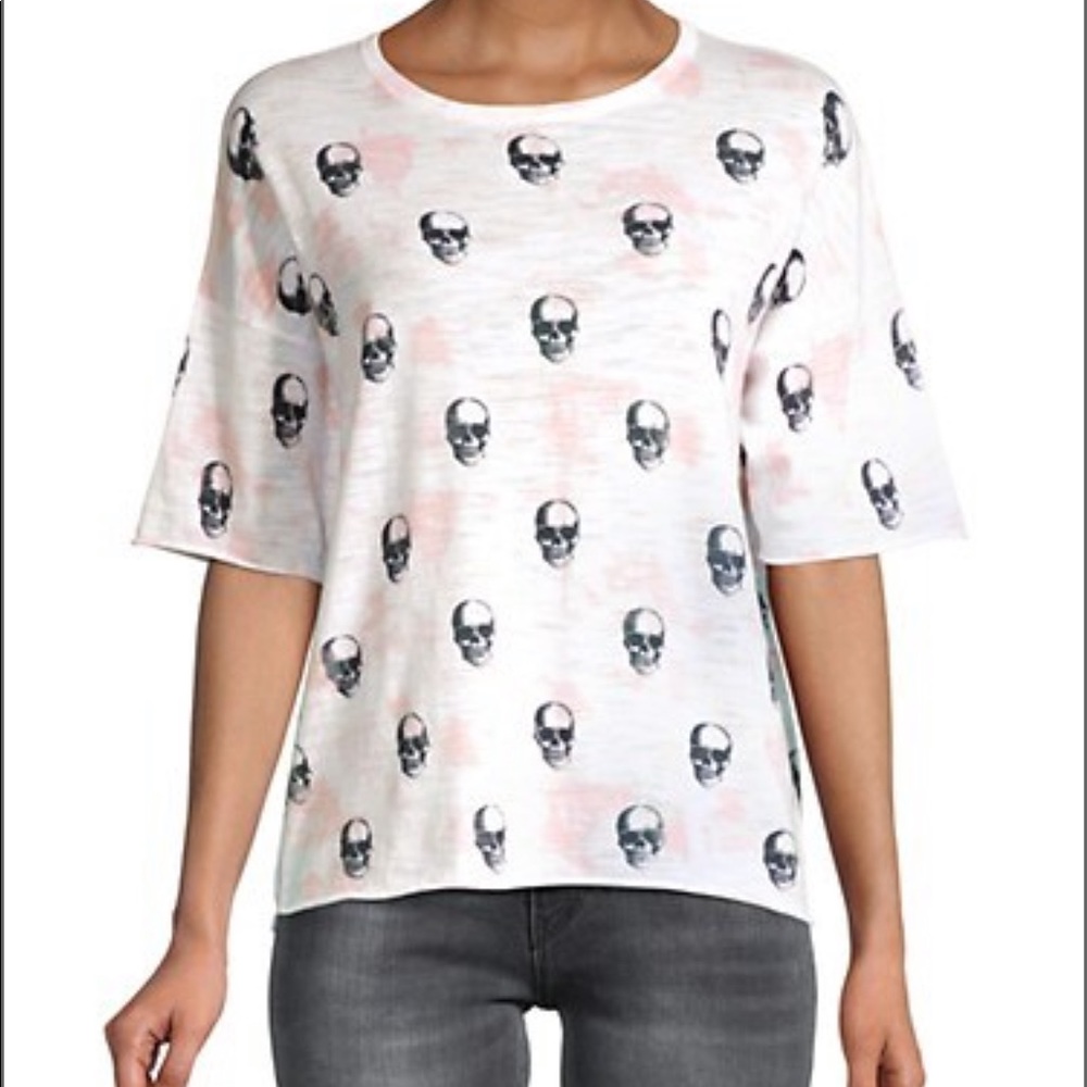 Skull Cashmere Portia Skull-Print T-Shirt